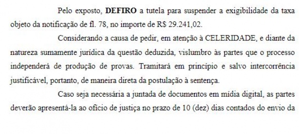Trecho da decisão do TJ-SP sobre a disputa entre Corinthians e PM