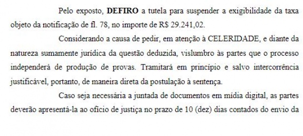 Trecho da deciso do TJ-SP sobre a disputa entre Corinthians e PM