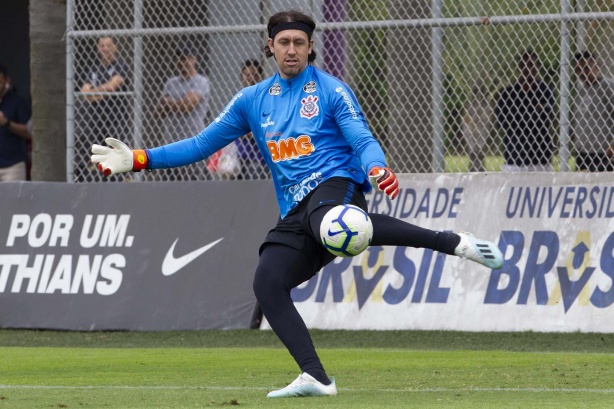 Cássio voltam aos treinos para último compromisso do Timão no ano