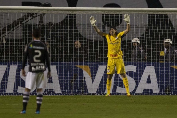 Cássio no aclamado jogo entre Corinthians e Vasco pela Libertadores-12