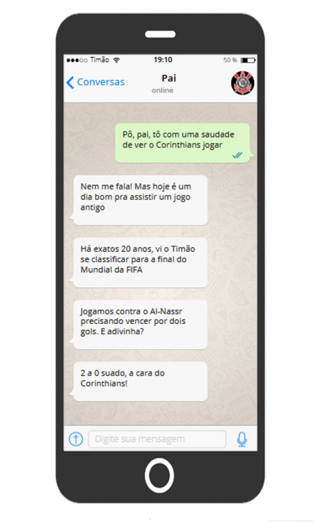 O Timão precisava de dois gols de vantagem