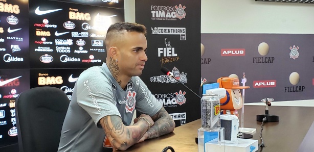 Luan falou com a imprensa no CT do Timão nesta sexta