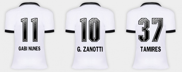 Camisas personalizadas do time feminino do Corinthians