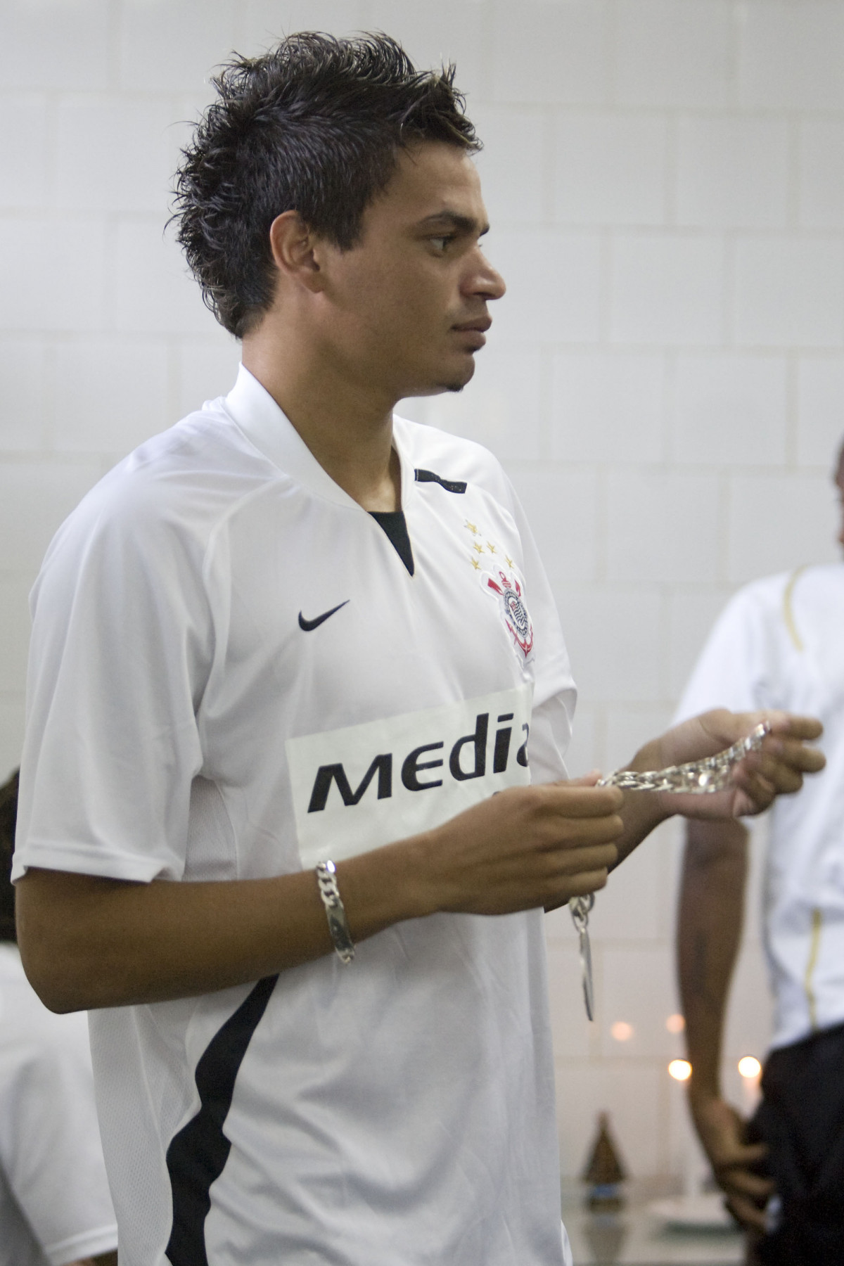Fabio Ferreira nos vestirios antes da partida vlida pelo Campeonato Paulista 2008, primeiro turno, realizada no Morumbi, zona sul de So Paulo, neste domingo a tarde