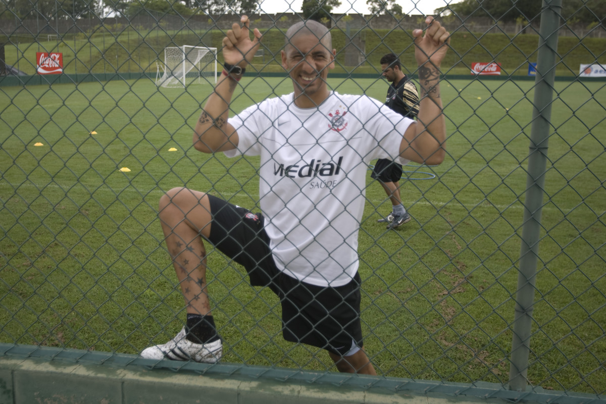 Durante o treino do Corinthians realizado esta manh no Spa Sport Resort, na cidade de Itu, interior de So Paulo, durante a pre-temporada de 2009; O time faz sua estreia no Campeonato Paulista no dia 22/01, contra o Barueri, no Pacaembu