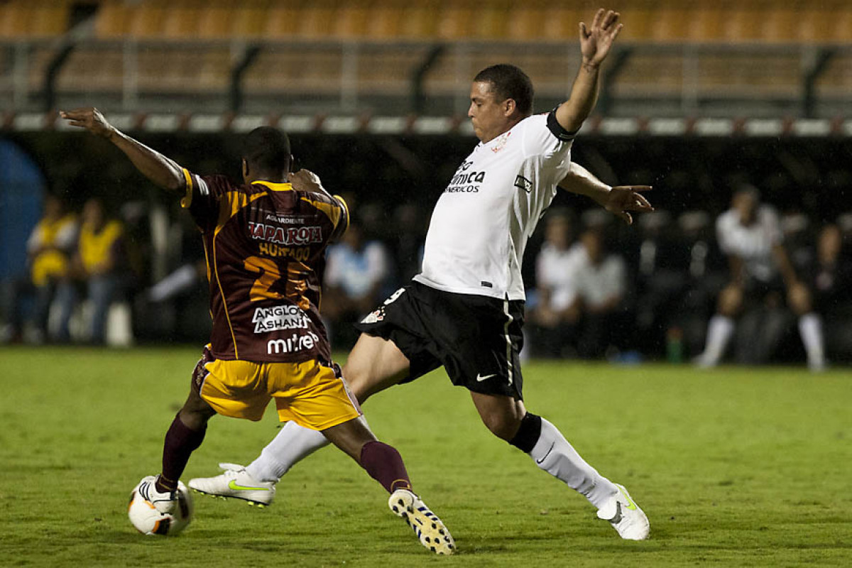 Durante a partida entre Corinthians/Brasil x, Deportes Tolima/Colmbia, primeira partida jogo de ida, valendo pela Pr Libertadores de 2011, realizada esta noite no estdio do Pacaembu