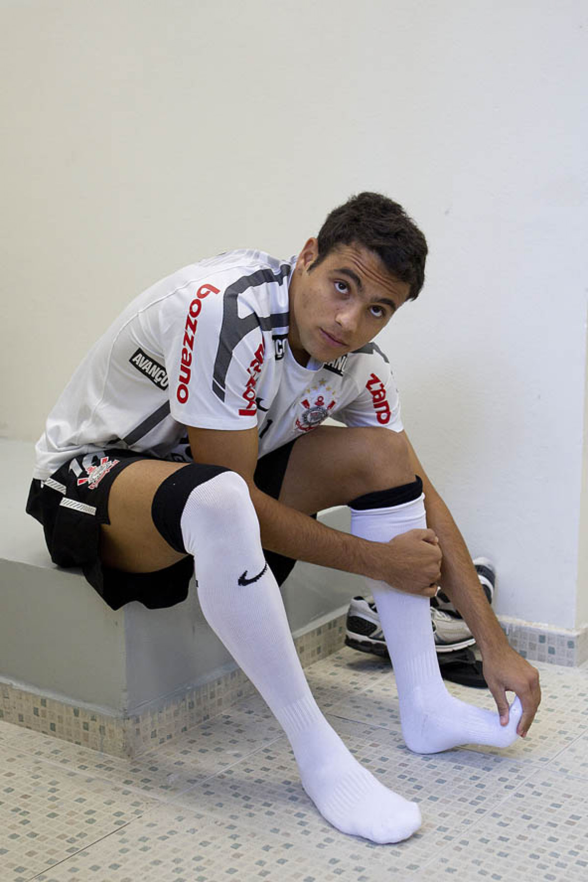 Welder nos vestirios antes da partida entre Corinthians x Fluminense, realizada esta tarde no estdio do Pacaembu, pela 4 rodada do Campeonato Brasileiro de 2011