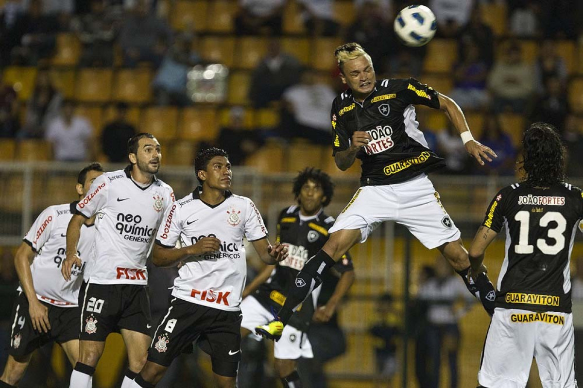 Fabio Ferreira(d) durante a partida entre Corinthians x Botafogo, realizada esta noite no estdio do Pacaembu, vlida pela 29 rodada do Campeonato Brasileiro de 2011