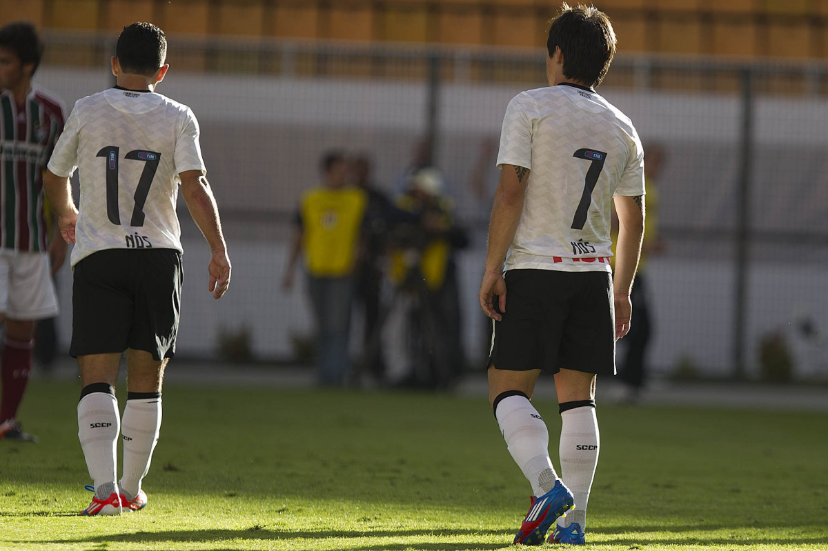 Durante a partida entre Corinthians x Fluminense, realizada esta tarde no estdio do Pacaembu, vlida pela 1 rodada do Campeonato Brasileiro de 2012