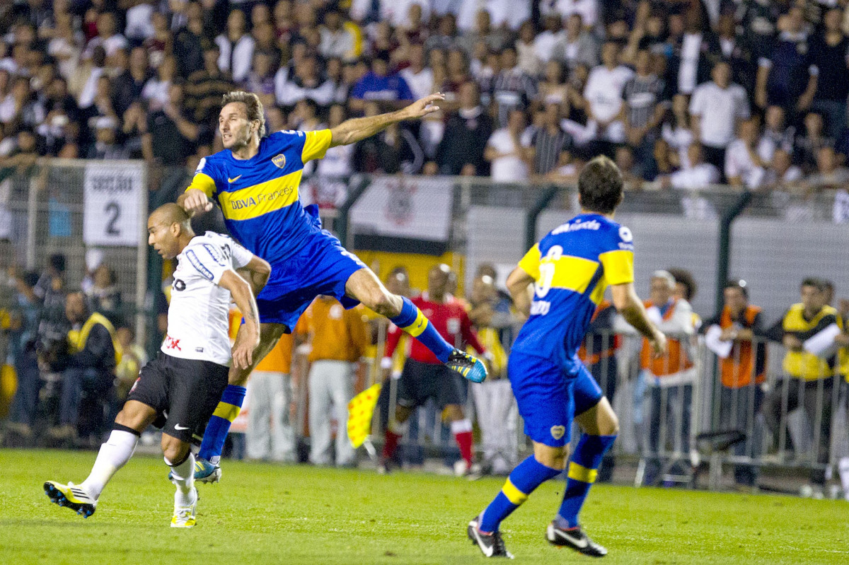 Durante a partida entre Corinthians/Brasil x