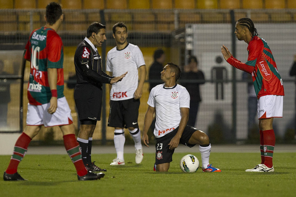 Durante a partida entre Corinthians x Portuguesa, realizada esta noite no estdio do Pacaembu, jogo vlido pela11 rodada do Campeonato Brasileiro de 2012