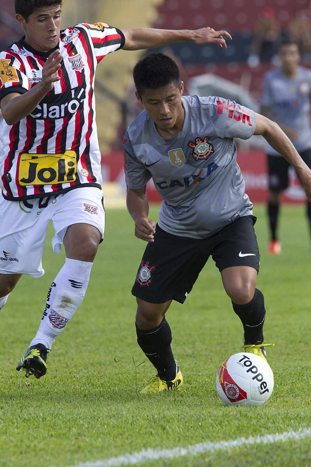 Durante o jogo esta tarde entre Paulista x Corinthians, no estádio Jaime Cintra , em Jundiaí, válido pela 1ª rodada do Campeonato Paulista 2013 - Jundiaí/SP