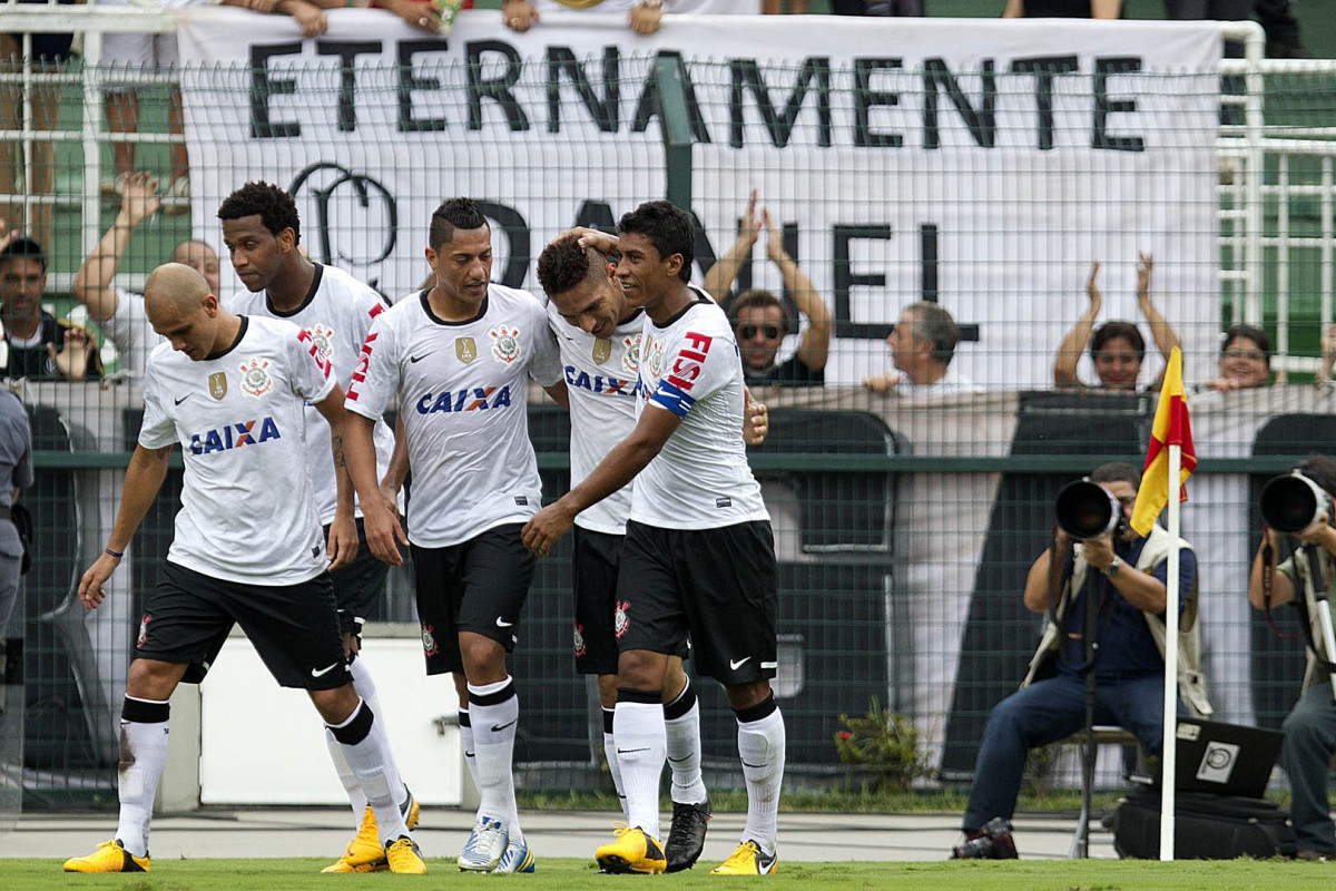 Durante a partida entre Corinthians x So Caetano realizada esta tarde no estdio do Pacaembu, jogo vlido pela 7 rodada do Campeonato Paulista de 2013