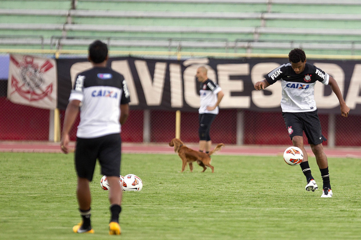 Durante o treino esta tarde no Estadium Felix Capriles, em Cochabamba. O prximo jogo da equipe ser quarta-feira, 20/02, contra o San Jos, na cidade de Oruro/Bolivia, primeiro jogo da fase de classificao da Copa Libertadores de Amrica 2013