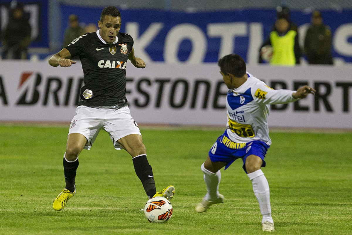Durante a partida entre San José/Oruro/Bolivia x Corinthians/Brasil realizada esta noite no estádio Jesus Bermudez, na cidade de Oruro/Bolivia, primeiro jogo da fase de classificação da Copa Libertadores de América 2013