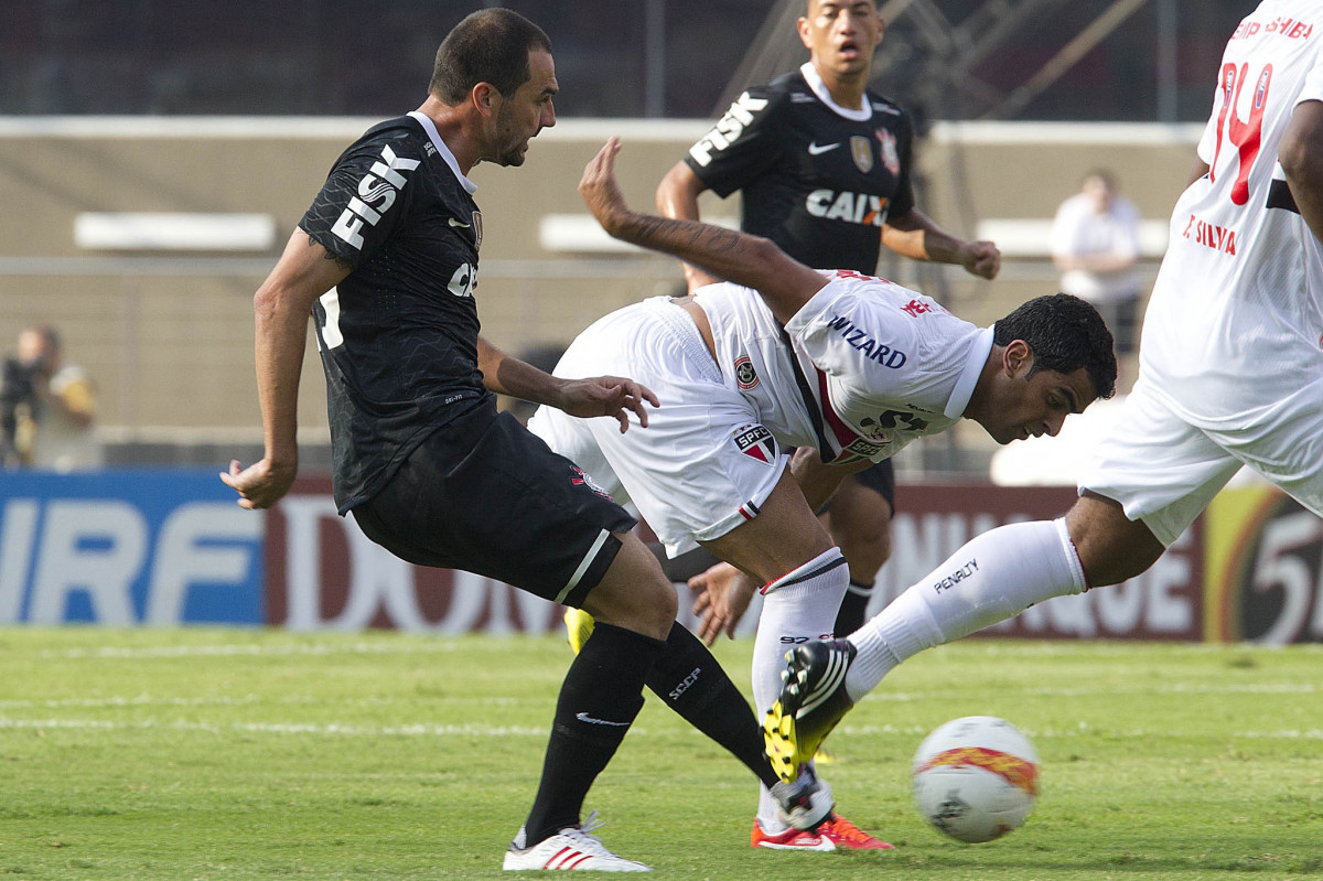 Durante a partida entre So Paulo x Corinthians realizada esta tarde no estdio do Morumbi, jogo vlido pela 16 rodada do Campeonato Paulista de 2013