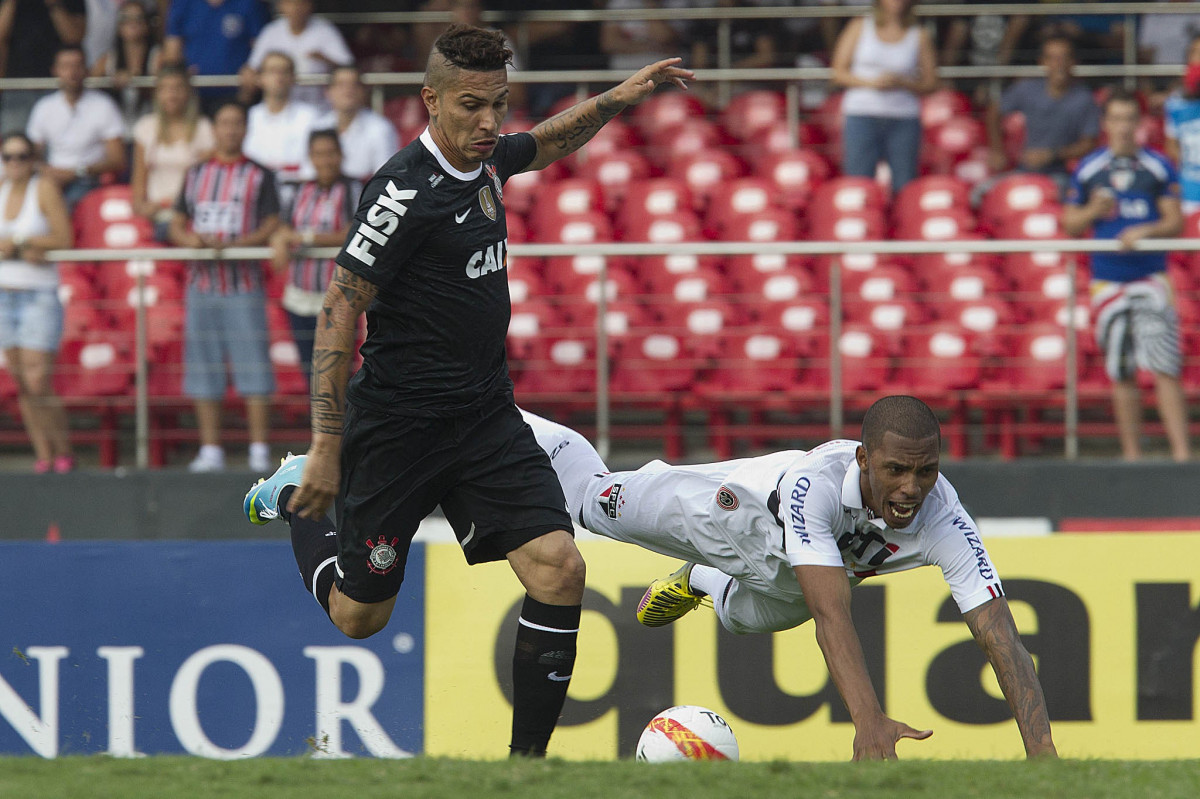 Durante a partida entre So Paulo x Corinthians realizada esta tarde no estdio do Morumbi, jogo vlido pela 16 rodada do Campeonato Paulista de 2013