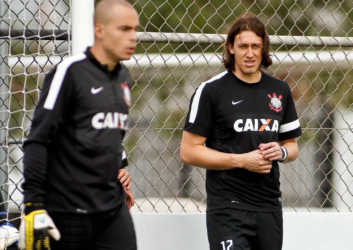 O goleiro Cassio do Corinthians durante treino So Paulo
