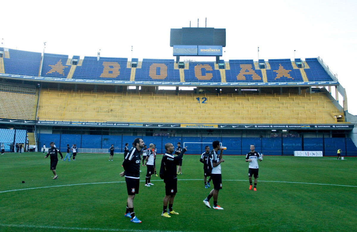 Jogadores durante Treino do Corinthians na Argentina realizado