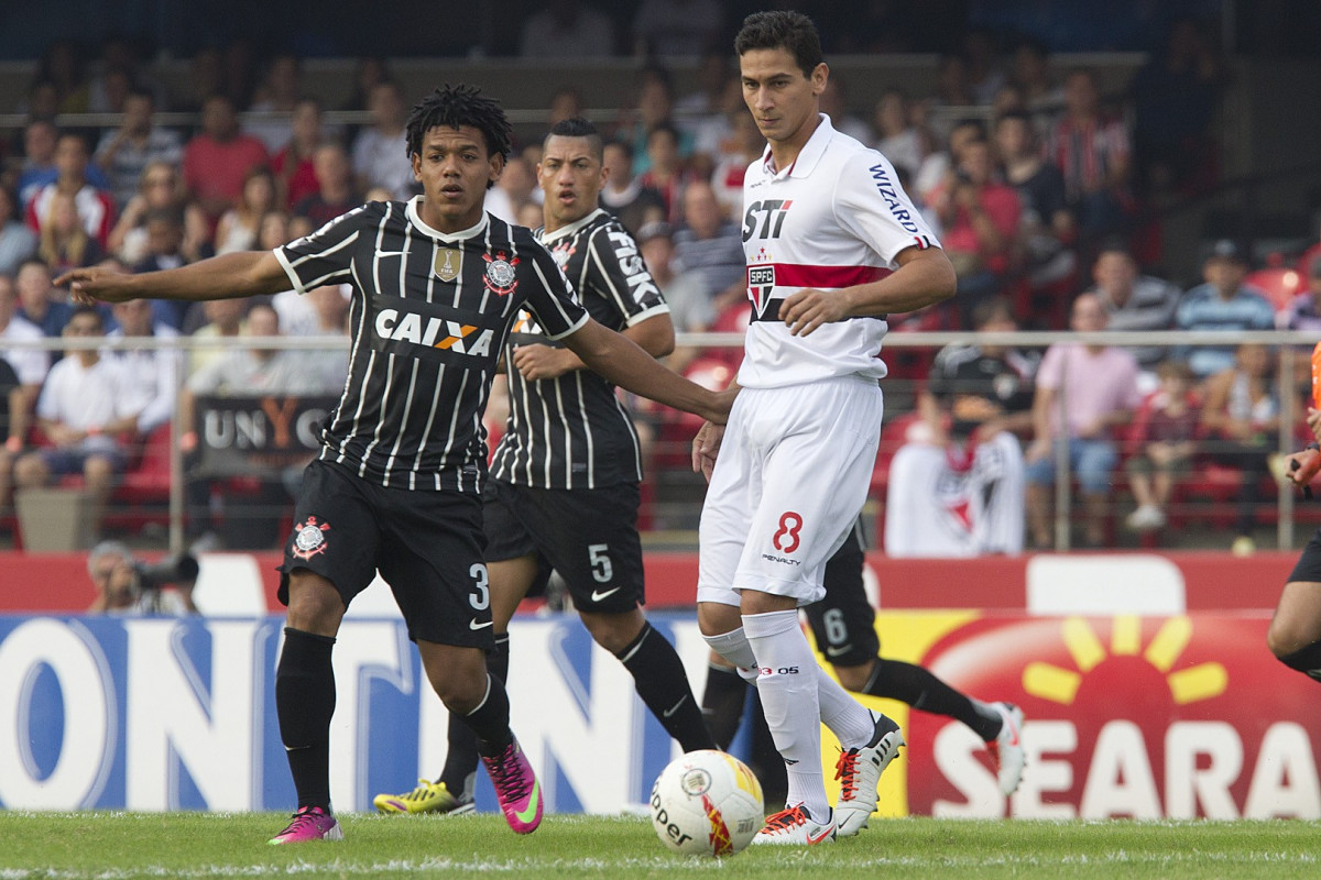 Durante a partida entre So Paulo x Corinthians realizada esta tarde no estdio do Morumbi, jogo vlido pelas semifinais do Campeonato Paulista de 2013