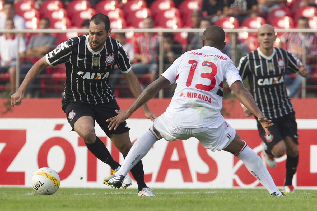 Durante a partida entre São Paulo x Corinthians realizada esta tarde no estádio do Morumbi, jogo válido pelas semifinais do Campeonato Paulista de 2013