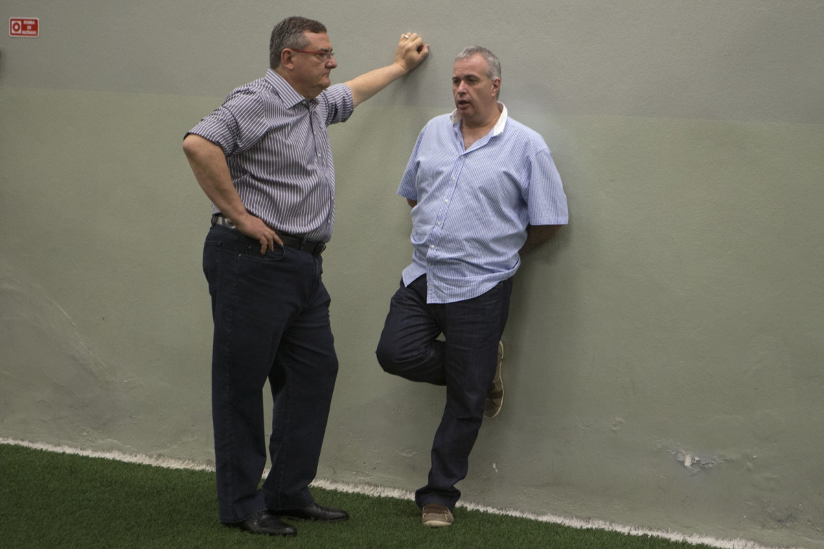 Nos vestiários antes da partida entre Corinthians x Internacional/RS, realizada esta noite no estádio do Pacaembu, válida pela 37ª rodada do Campeonato Brasileiro de 2013