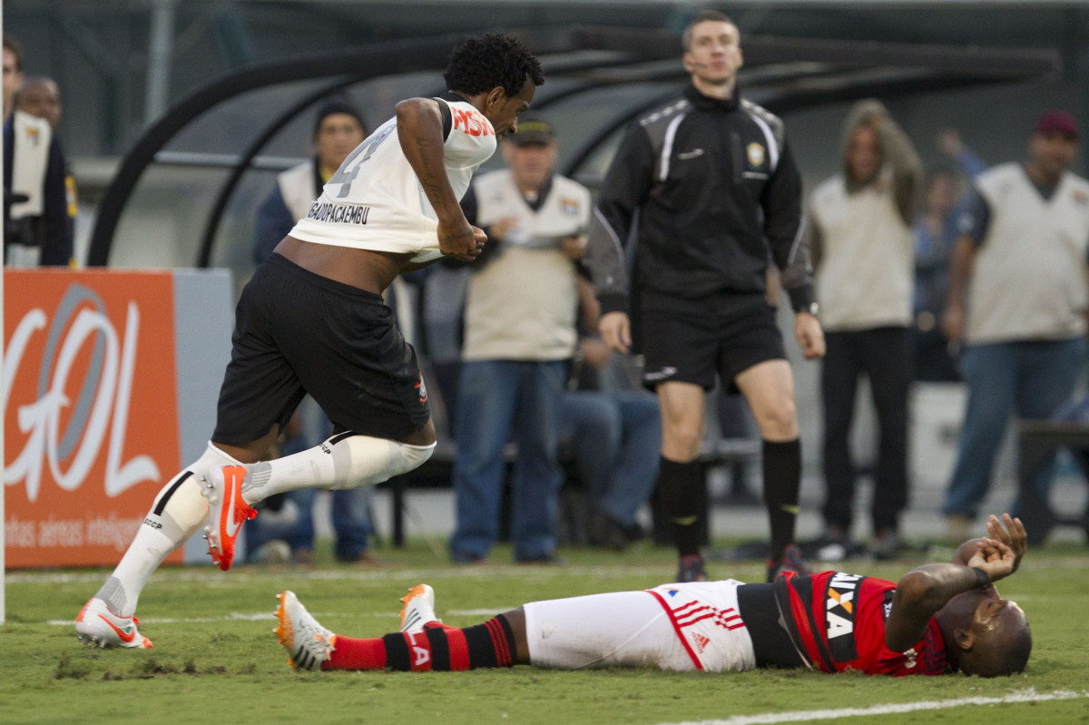 Durante a partida entre Corinthians x Flamengo, realizada esta tarde no estádio do Pacaembu, válida pela 2ª rodada do Campeonato Brasileiro de 2014