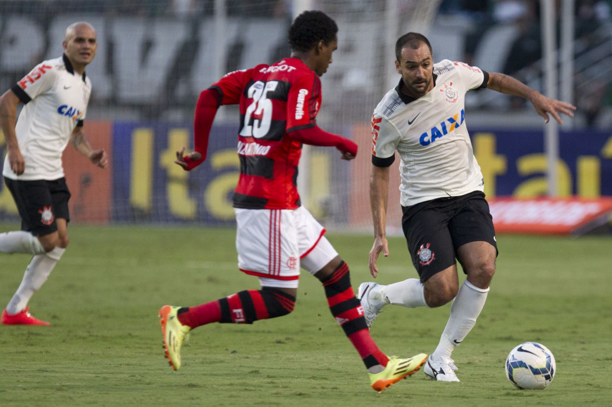 Durante a partida entre Corinthians x Flamengo, realizada esta tarde no estádio do Pacaembu, válida pela 2ª rodada do Campeonato Brasileiro de 2014