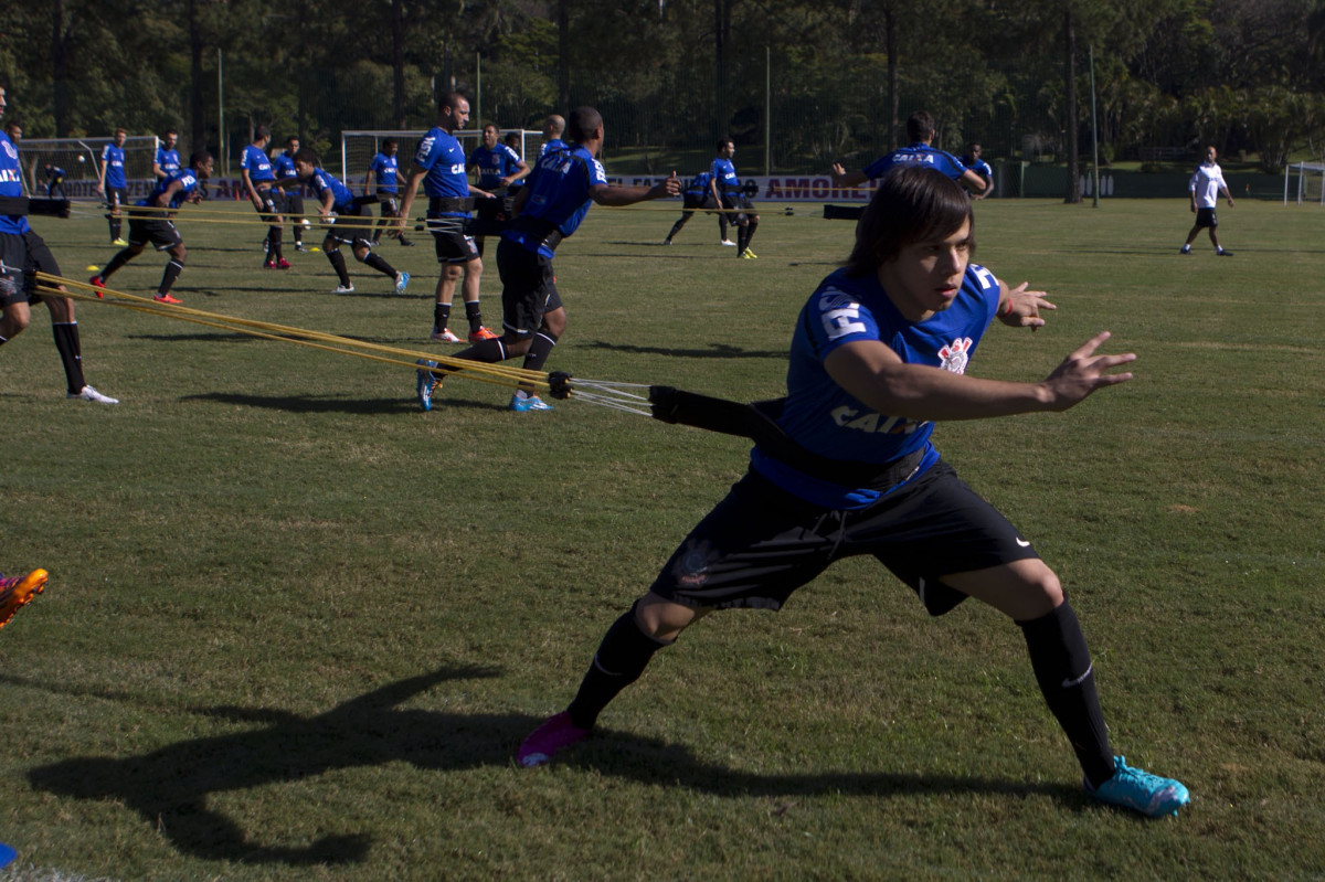 Durante o treino desta manhã no Hotel Fazenda das Amoreiras, na cidade de Extrema/MG. O time faz uma intertemporada preparando-se para o próximo jogo dia 17/07 contra o Internacional/RS, na Arena Corinthians, válido pela 10ª rodada do Campeonato Brasileiro de 2014
