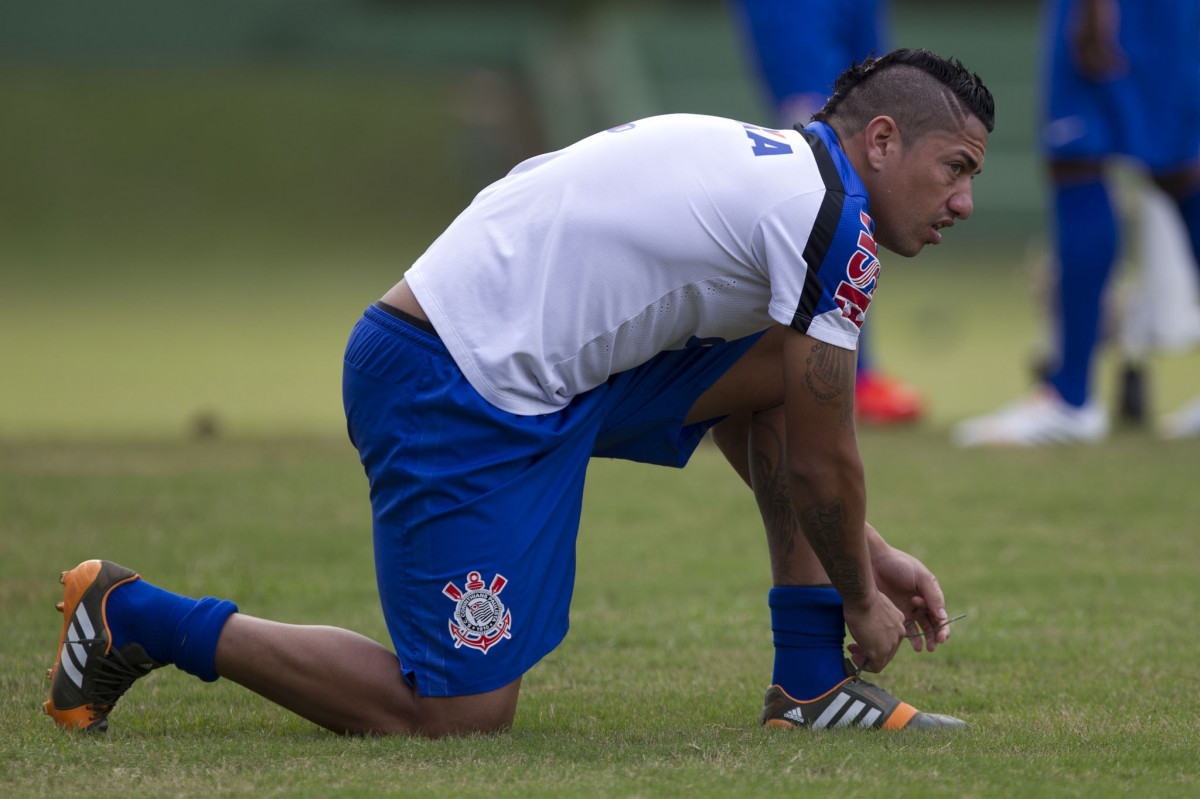 Durante o treino esta tarde no Hotel Fazenda das Amoreiras na cidade de Extrema/MG. O time faz uma intertemporada preparando-se para o prximo jogo dia 17/07 contra o Internacional/RS, na Arena Corinthians, vlido pela 10 rodada do Campeonato Brasileiro de 2014