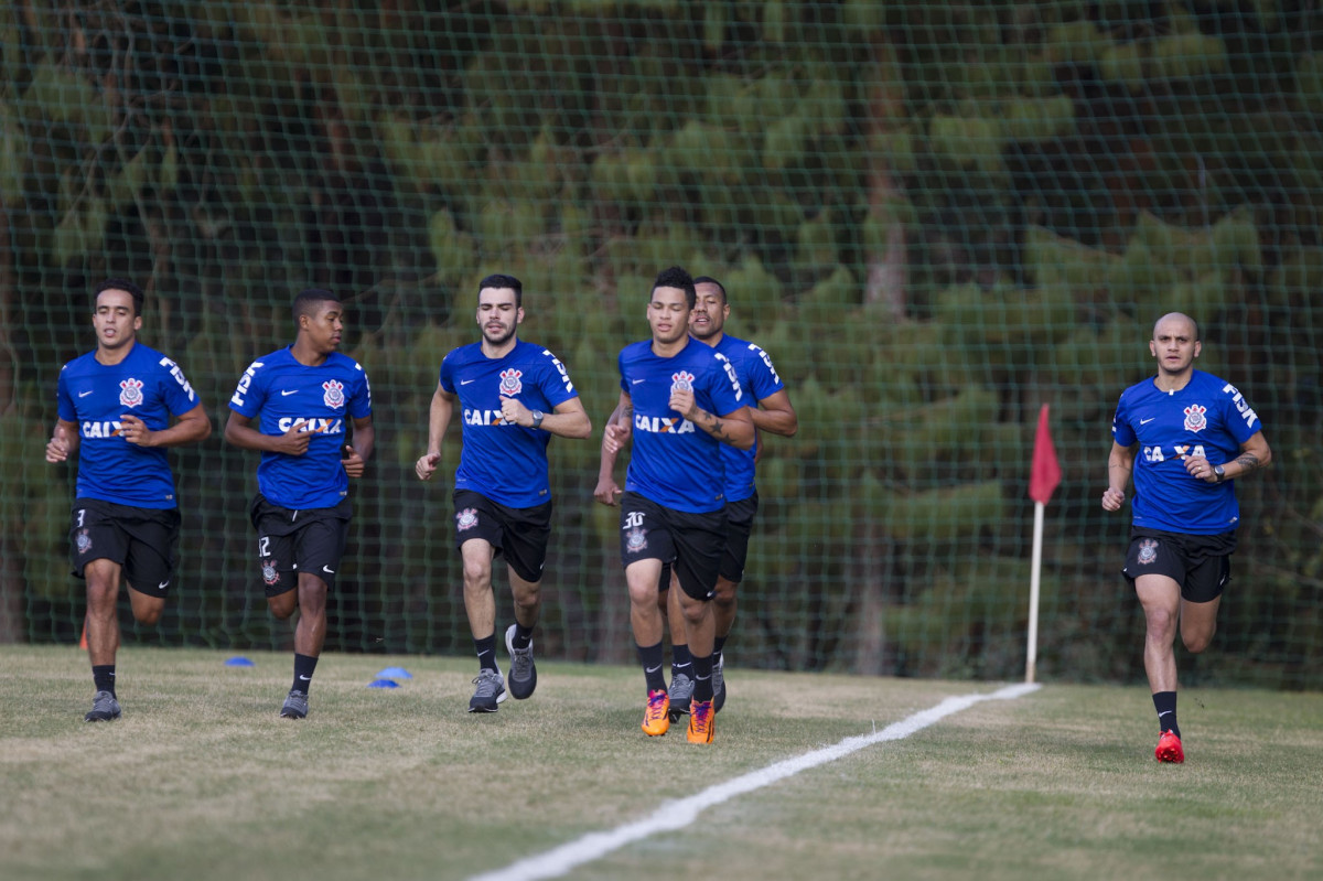 Durante o treino desta tarde no Hotel Fazenda das Amorerias, na cidade de Extrema/MG. O time faz uma intertemporada preparando-se para o próximo jogo dia 17/07 contra o Internacional/RS, na Arena Corinthians, válido pela 10ª rodada do Campeonato Brasileiro de 2014