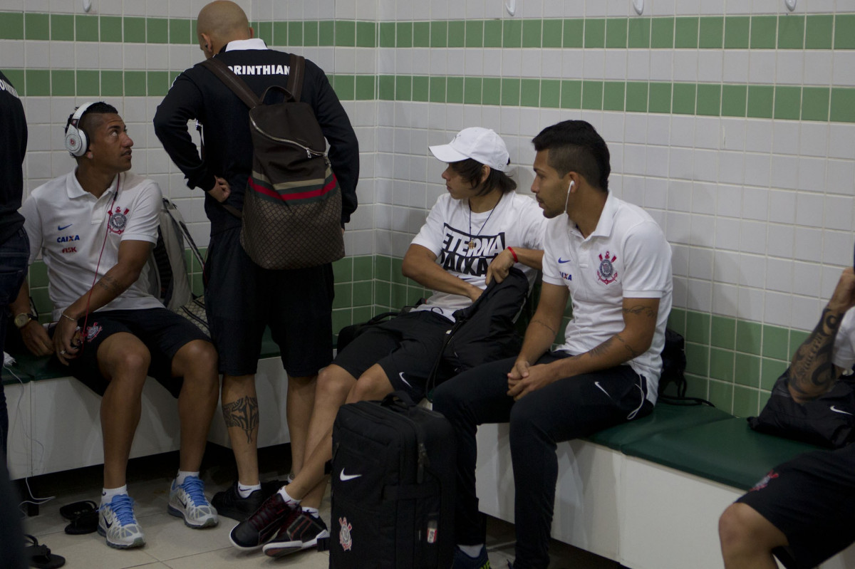 Nos vestirios antes do jogo entre Coritiba x Corinthians realizado esta tarde no estdio Couto Pereira, em Curitiba, vlido pela 13 rodada do Campeonato Brasileiro de 2014