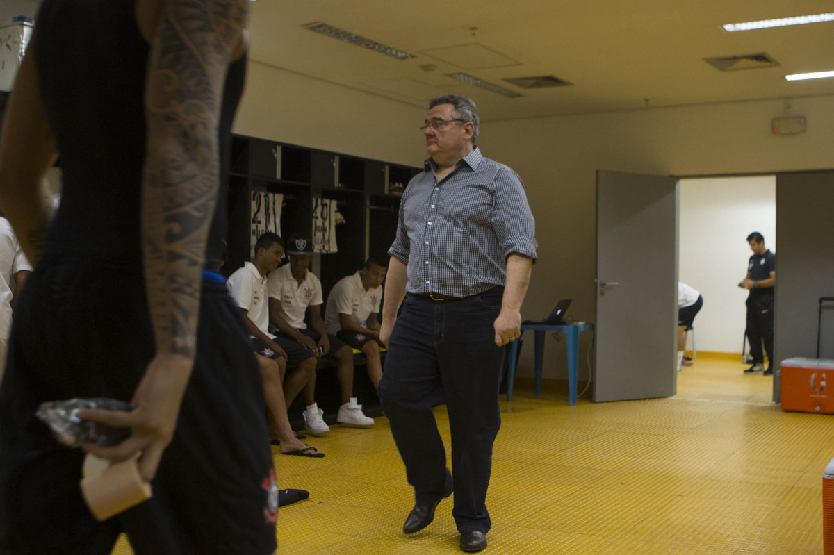 Nos vestiários antes do jogo entre Botafogo x Corinthians, realizado esta noite na Arena Amazônia, válido pela 28ª rodada do Campeonato Brasileiro de 2014