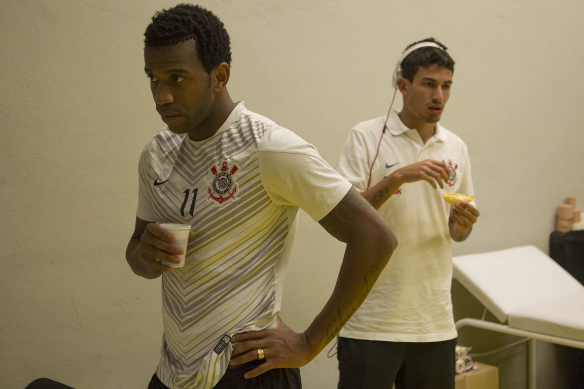 Nos vestirios antes da partida entre Atltico-MG x Corinthians, realizado esta noite no Mineiro, jogo da volta pela Copa do Brasil 2014