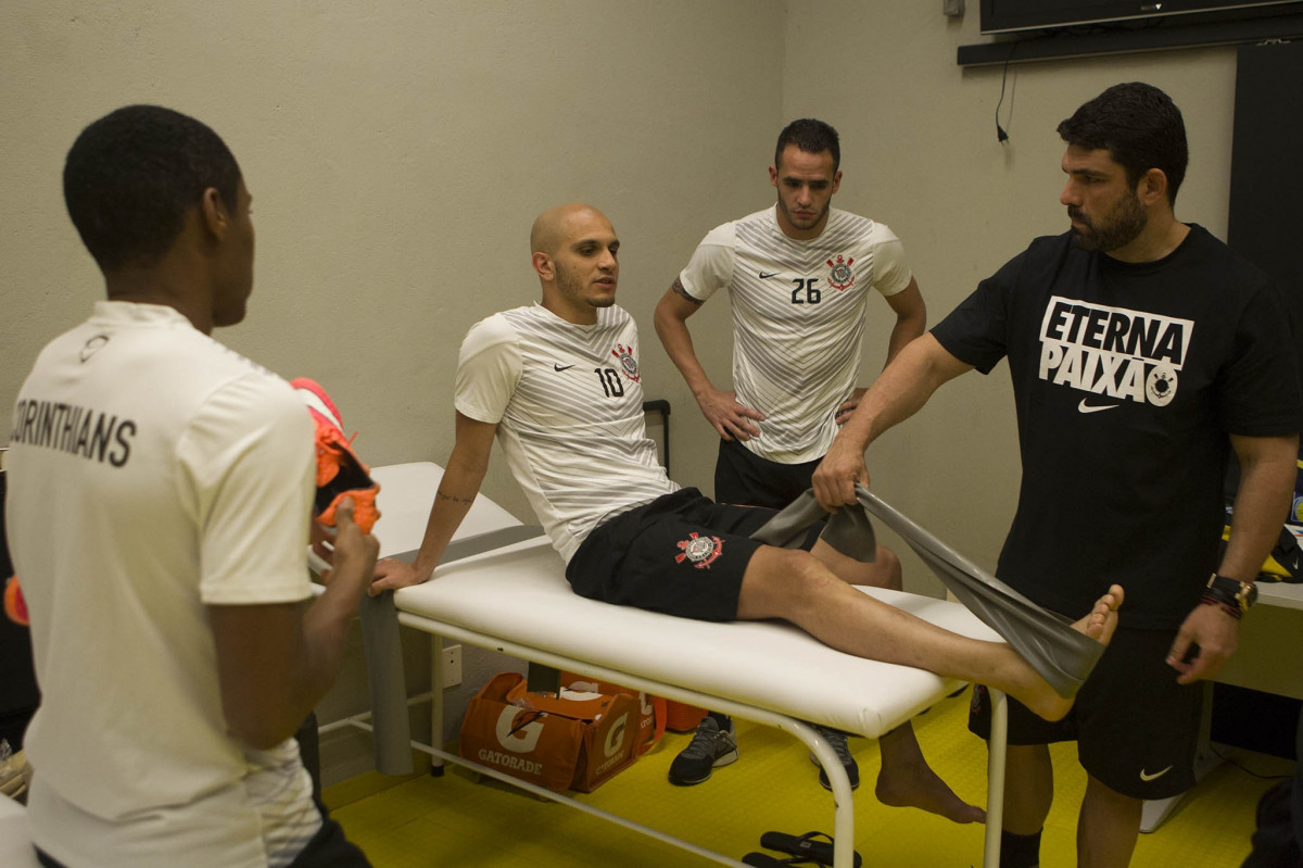 Nos vestirios antes da partida entre Atltico-MG x Corinthians, realizado esta noite no Mineiro, jogo da volta pela Copa do Brasil 2014