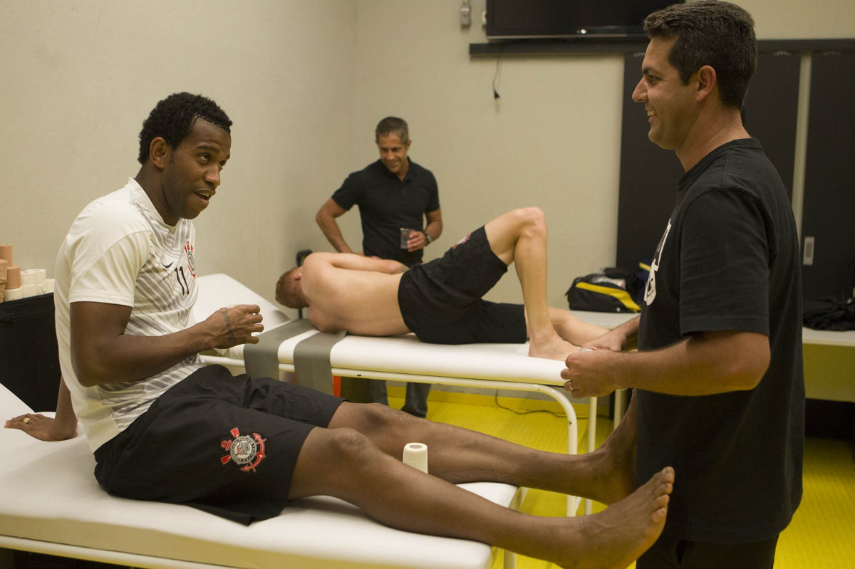 Nos vestirios antes da partida entre Atltico-MG x Corinthians, realizado esta noite no Mineiro, jogo da volta pela Copa do Brasil 2014