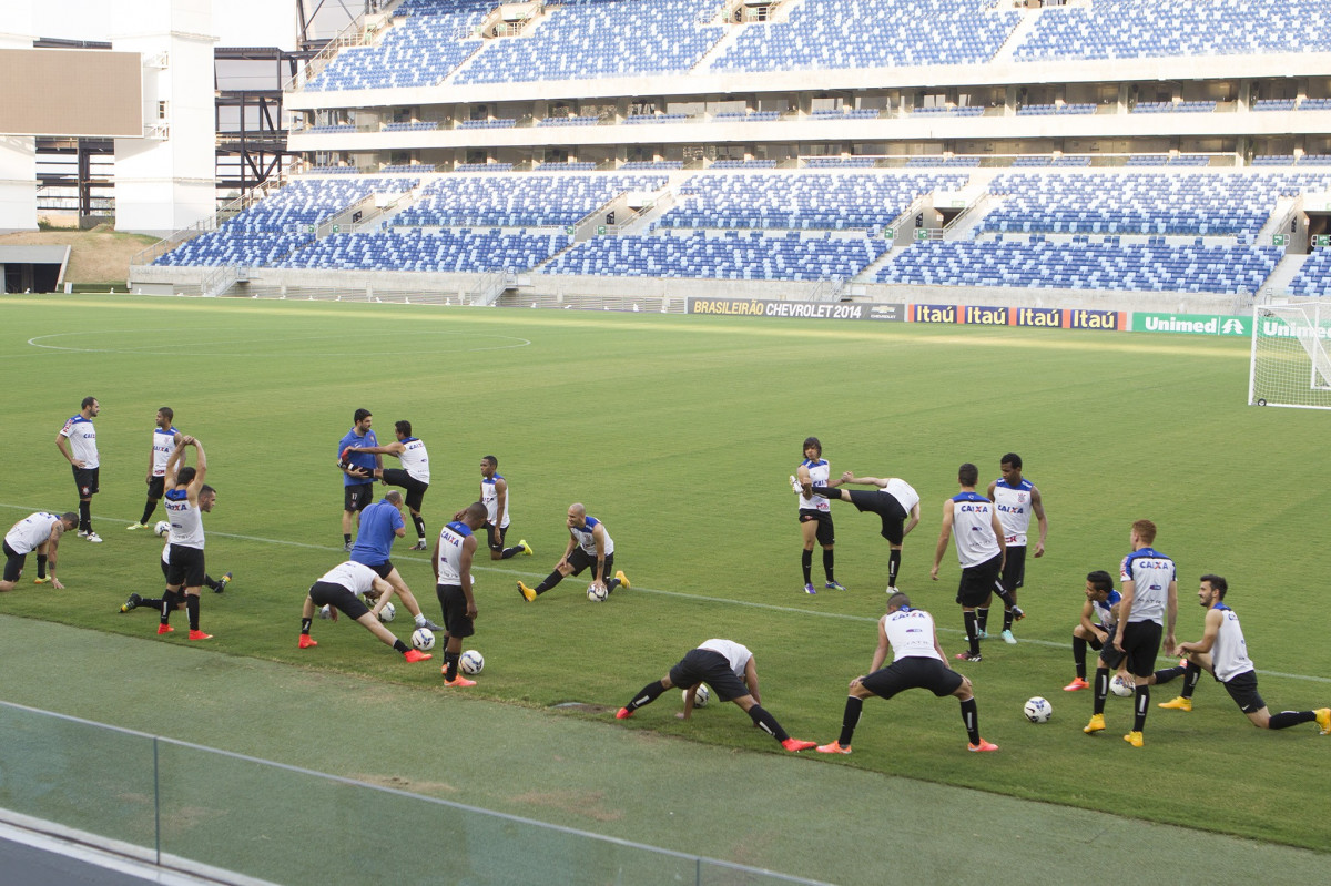 Durante o treino desta tarde na Arena Pantanal, em Cuiaba/MT. O próximo jogo da equipe será amanhã, quarta-feira, dia 22/10, contra o Vitoria/BA, pela 30ª rodada do Campeonato Brasileiro de 2014