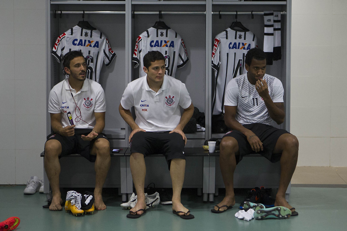 Nos vestiários antes da partida entre Corinthians x Vitoria/BA, realizada esta noite na Arena Pantanal, válida pela 30ª rodada do Campeonato Brasileiro de 2014