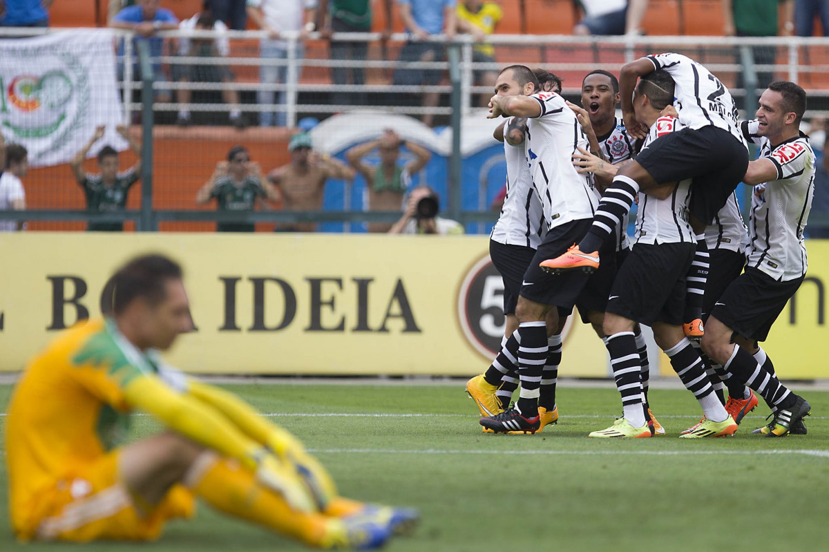Durante a partida entre Palmeiras x Corinthians, realizada esta tarde no estádio do Pacaembu, válida pela 31ª rodada do Campeonato Brasileiro de 2014