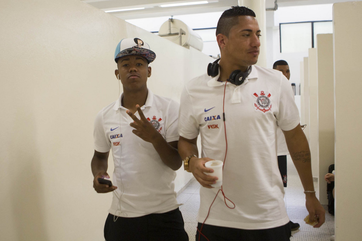 Nos vestiários da partida entre Palmeiras x Corinthians, realizada esta tarde no estádio do Pacaembu, válida pela 31ª rodada do Campeonato Brasileiro de 2014