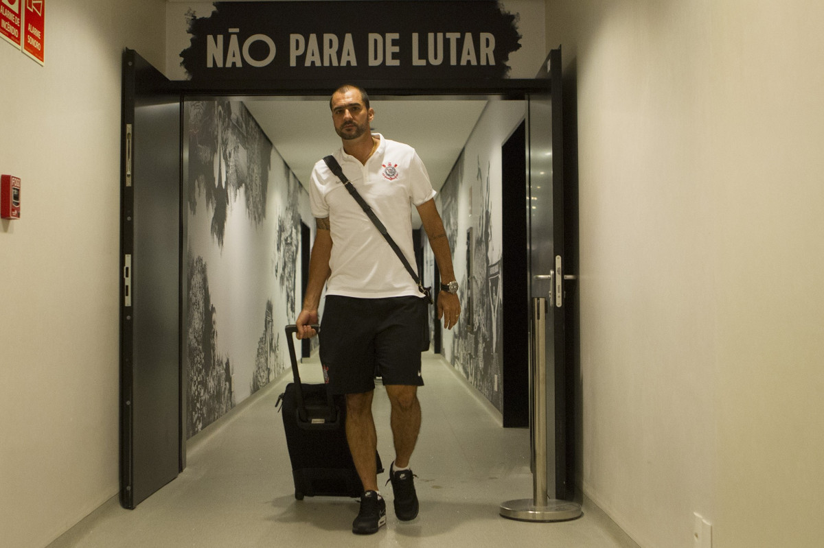 Nos vestiários antes do jogo realizado esta noite na Arena Corinthians entre Corinthians/Brasil x Once Caldas/Colômbia, jogo de ida válido pela Pré Libertadores 2015