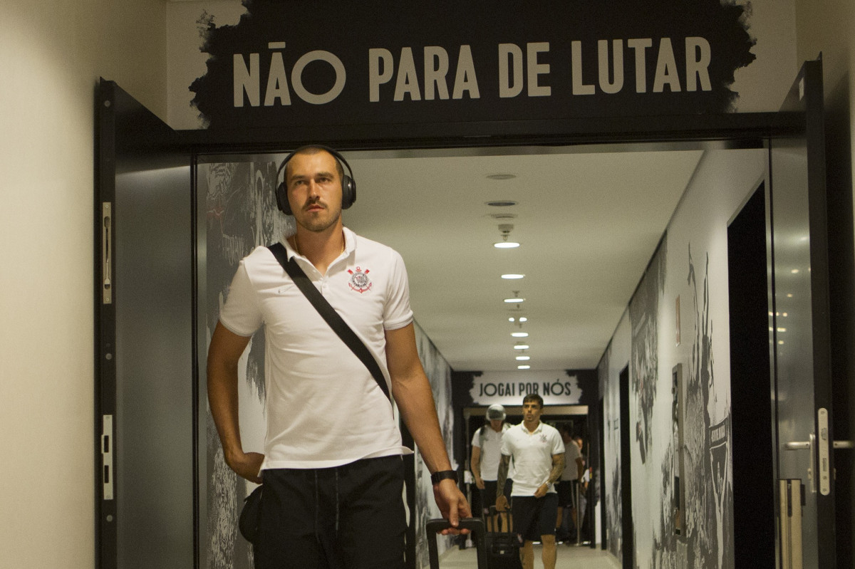 Nos vestirios antes do jogo realizado esta noite na Arena Corinthians entre Corinthians/Brasil x Once Caldas/Colmbia, jogo de ida vlido pela Pr Libertadores 2015