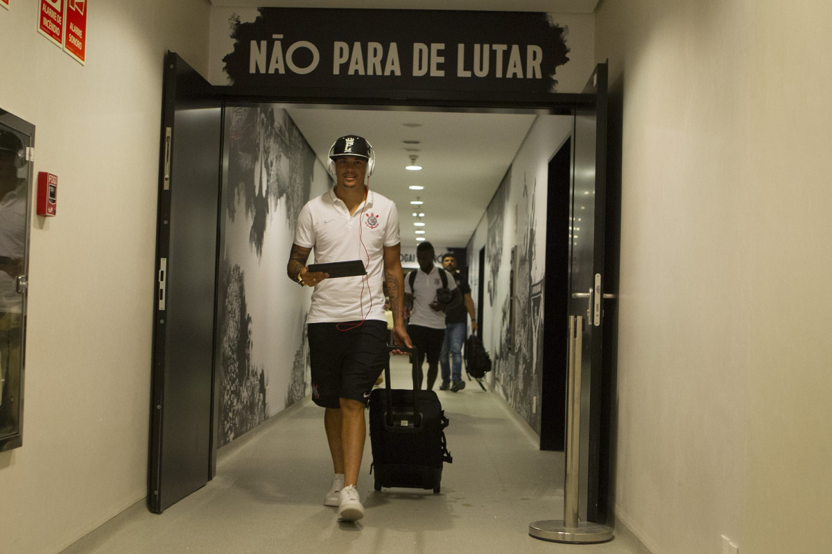 Nos vestirios antes do jogo realizado esta noite na Arena Corinthians entre Corinthians/Brasil x Once Caldas/Colmbia, jogo de ida vlido pela Pr Libertadores 2015