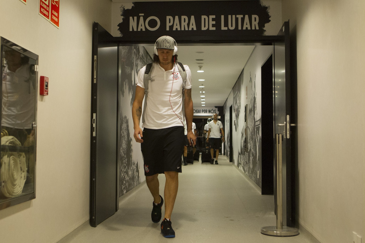 Nos vestirios antes do jogo realizado esta noite na Arena Corinthians entre Corinthians/Brasil x Once Caldas/Colmbia, jogo de ida vlido pela Pr Libertadores 2015