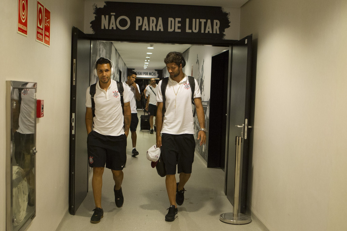 Nos vestiários antes do jogo realizado esta noite na Arena Corinthians entre Corinthians/Brasil x Once Caldas/Colômbia, jogo de ida válido pela Pré Libertadores 2015