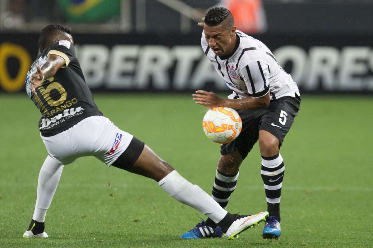 Durante o jogo realizado esta noite na Arena Corinthians entre Corinthians/Brasil x Once Caldas/Colmbia, jogo de ida vlido pela Pr Libertadores 2015