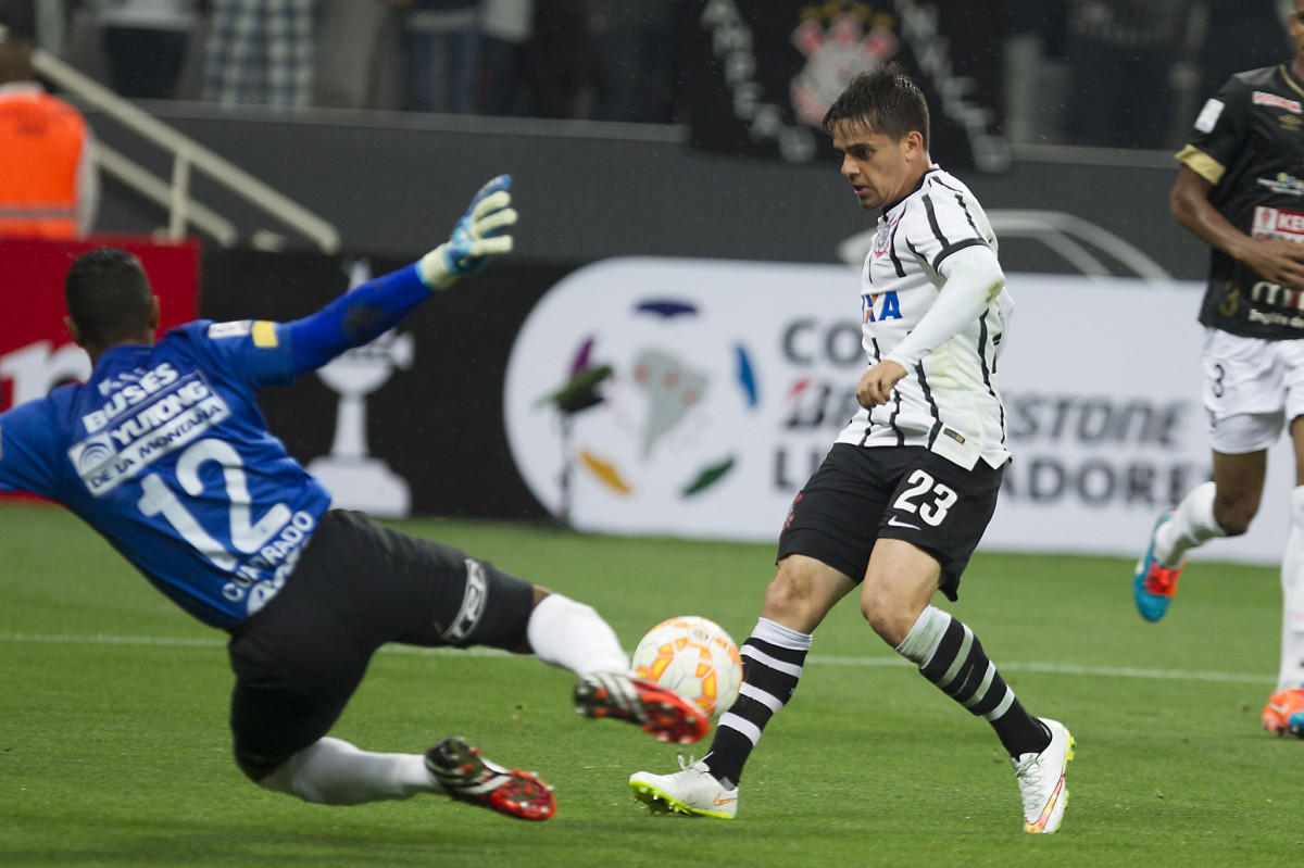 Durante o jogo realizado esta noite na Arena Corinthians entre Corinthians/Brasil x Once Caldas/Colmbia, jogo de ida vlido pela Pr Libertadores 2015