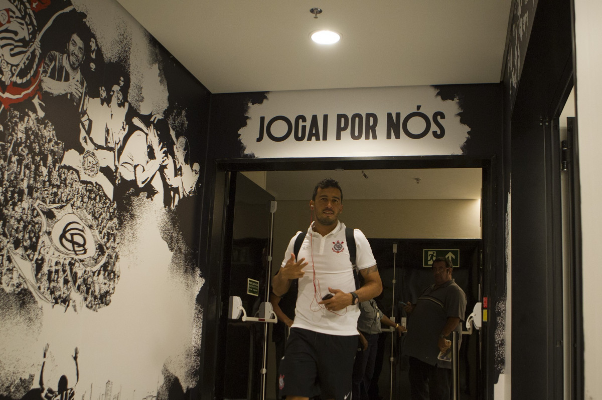 Nos vestirios antes do jogo realizado esta tarde na Arena Corinthians entre Corinthians x Botafogo/RP, jogo vlido pela 5 rodada do Campeonato Paulista de 2015