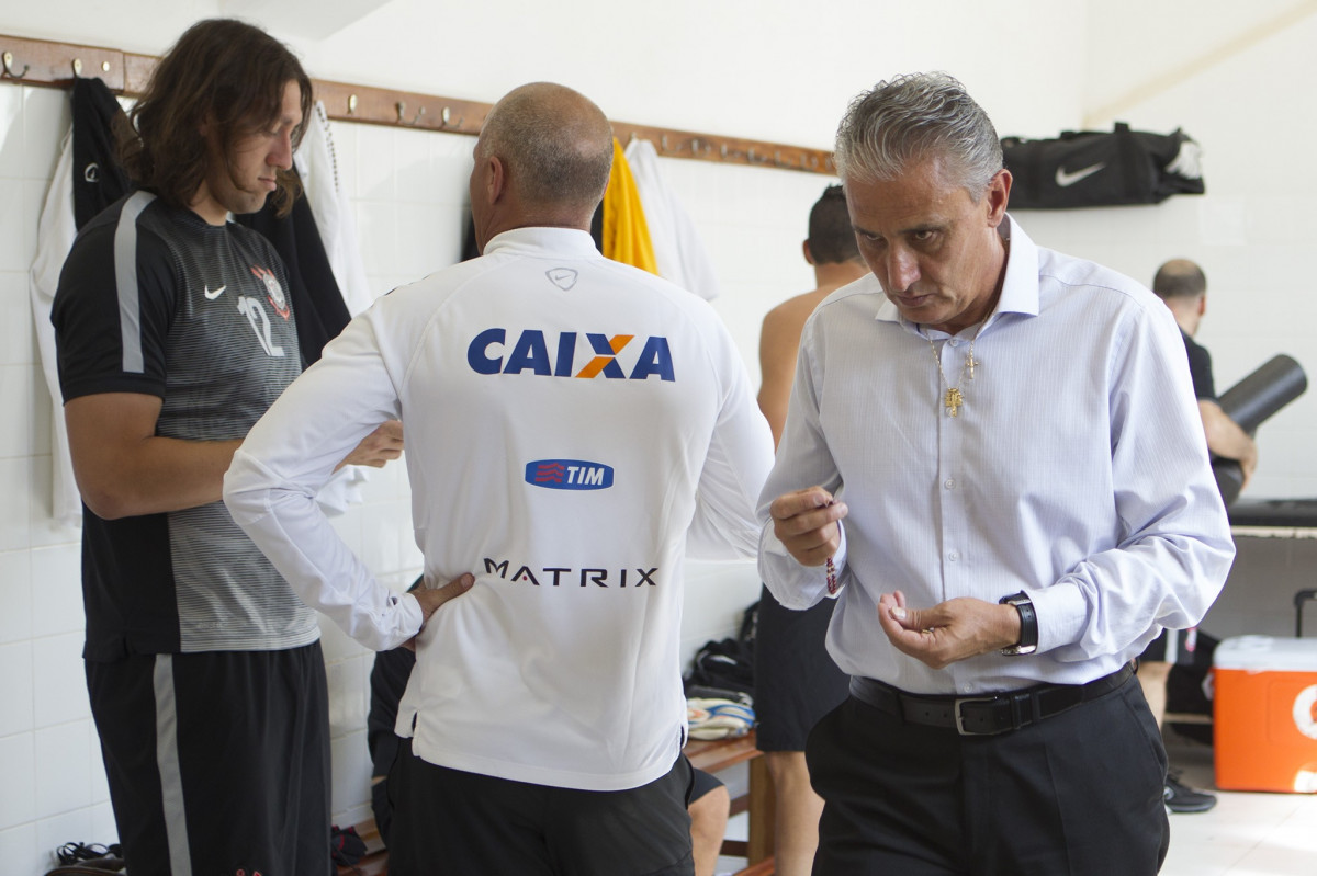 Nos vestiários antes do jogo realizado esta tarde no estádio Novelli Jr. entre Ituano x Corinthians, válido pela 6ª rodada do Campeonato Paulista de 2015