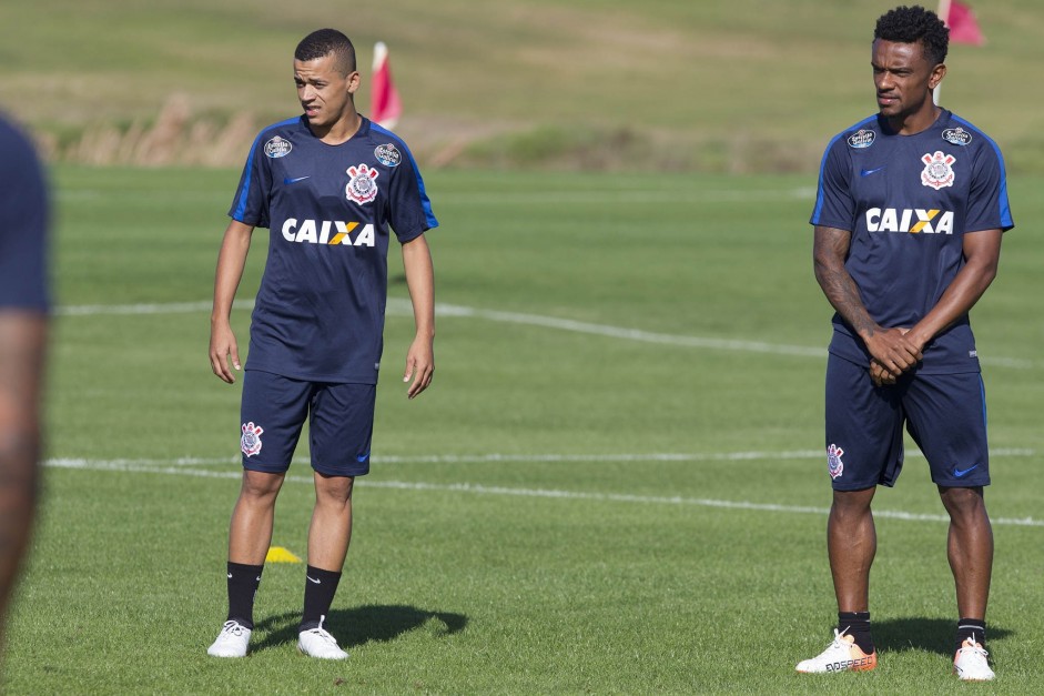 Luidy e Paulo Roberto durante o treino da tarde do Corinthians na Florida Cup 2017